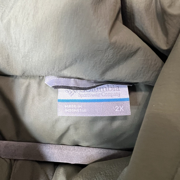 Columbia Women's Size 2X Ardenwood Novelty Down Parka Jacket Green Belt Winter - Picture 10 of 12